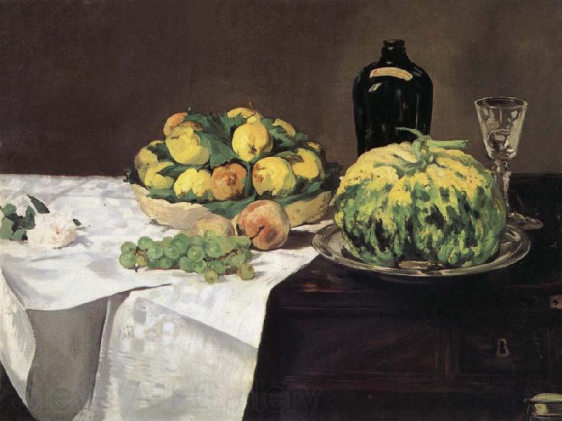 Edouard Manet Fruits et Melon sur un Buffet Spain oil painting art